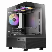 Gabinete Antec Cx200m Rbg Elite, Mini Tower, Micro Atx, Itx, 5x Ventiladores Rgb, Negro