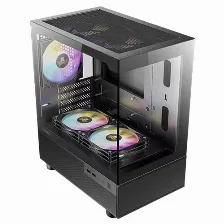 Gabinete Antec Cx200m Rbg Elite, Mini Tower, Micro Atx, Itx, 5x Ventiladores Rgb, Negro