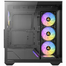 Gabinete Antec C3 Argb, Midi Tower, Atx, Micro Atx, Itx, 4x Ventiladores Argb, Negro
