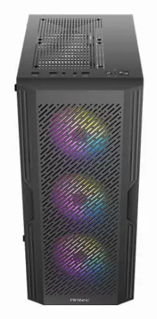 Gabinete Antec Ax20 Elite Media Torre, Ventana Lateral Cristal, 4x Ventiladores Rgb, Negro