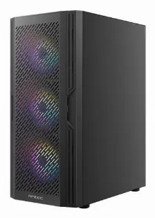 Gabinete Antec Ax20 Elite Media Torre, Ventana Lateral Cristal, 4x Ventiladores Rgb, Negro