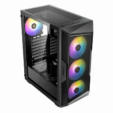 Gabinete Antec Ax61 Elite Media Torre, Ventana Cristal, 4x Ventiladores 120mm Argb, Negro Open Box