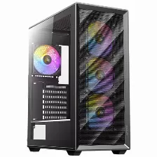 Gabinete Antec Ax85 Argb, Mid Tower, Atx, M-atx, Itx, 4x Ventiladores Argb 120mm, Negro