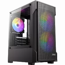 Gabinete Antec Vx100m Argb, Mini Tower, Micro Atx, Itx, 3x Ventiladores Argb 120mm, Negro