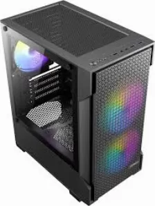 Gabinete Antec Vx100m Argb, Mini Tower, Micro Atx, Itx, 3x Ventiladores Argb 120mm, Negro
