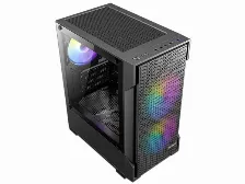 Gabinete Antec Vx100m Rgb, Mini Tower, Tempered Glass Side Panel, Micro-atx, Itx, Fuente No, Negro