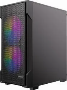 Gabinete Antec Vx100m Rgb, Mini Tower, Tempered Glass Side Panel, Micro-atx, Itx, Fuente No, Negro