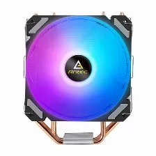 Disipador Antec, A400i Rgb, 120mm, Conector 4 Pin, 1800 Rpm, Negro/plata