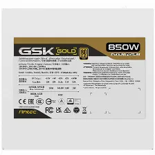 Fuente De Poder Antec Gsk850 White, 850w , 80 Gold, Full Modular, Atx 3.1, Pcie 5.1, Blanco