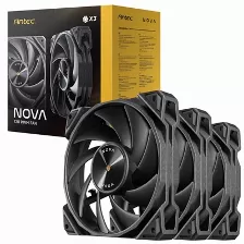 Kit De 3 Ventiladores Antec Nova 120 Pwm Fan, Negro