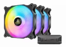 Kit De 3 Ventiladores Antec F12 Racing Argb, 120mm, Controlador Incluido, Negro