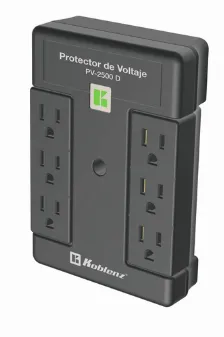 Protector De Voltaje, 2500 Va /2000 W, 6 Cont Koblenz Pv-2500 D, Negro, 2500 Va, 2000 W