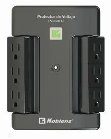 Protector De Voltaje, 2500 Va /2000 W, 6 Cont Koblenz Pv-2500 D, Negro, 2500 Va, 2000 W