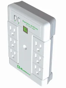 Supresor De Picos Koblenz Ss-2000 Usb 2000 J, 6 Contactos, Gris, Blanco