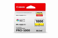 Cartucho De Tinta Canon Pfi-1000 Original, Amarillo, 80 Ml