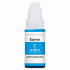 Botella De Tinta Canon Gi-190 Cyan 70ml, Pixma G1100, G2100, G3100, G3102 Original