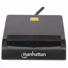 Lector De Tarjeta Inteligente Manhattan Lector De Tarjetas Inteligentes Interior, Interfaz Usb 2.0, Compatible Con Mac Si, Material Acrilonitrilo Butadieno Estireno (abs), Color Negro, Certificació...