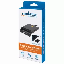 Lector De Tarjeta Inteligente Manhattan Lector De Tarjetas Inteligentes Interior, Interfaz Usb 2.0, Compatible Con Mac Si, Material Acrilonitrilo Butadieno Estireno (abs), Color Negro, Certificació...