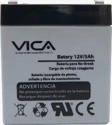 Bateria Para Ups Vica 12v/5ah Plomo, 12 V, 5 Ah, Gris