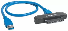 Convertidor Manhattan Superspeed Usb 3.0 Macho A Sata Iii, 2.5 Pulgadas, 5 Gbit/s, Negro/azul