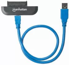 Convertidor Manhattan Superspeed Usb 3.0 Macho A Sata Iii, 2.5 Pulgadas, 5 Gbit/s, Negro/azul