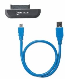 Convertidor Manhattan Superspeed Usb 3.0 Macho A Sata Iii, 2.5 Pulgadas, 5 Gbit/s, Negro/azul