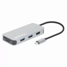 Docking Station Manhattan Velocidad 5 Gbit/s, Interfaz Usb 3.2 Gen 1 (3.1 Gen 1) Type-c, Hdmi 1.4, Usb A (3.1 Gen 1) 3