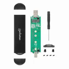 Enclosure Manhattan M.2, Transferencia De Datos 10 Gbit/s, Color Negro