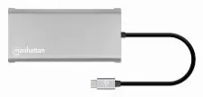 Docking Station Manhattan Usb-c Para Triple Monitor 5 Gbit/s, Usb C 3.2 Gen 1, Hdmi 2.0, Usb A 3.2 Gen 1, Aluminio