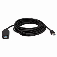 Cable Manhattan, Usb 3.0 A Macho - Usb 3.0 A Hembra, 5 Metros, Negro