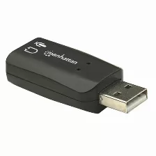 Adaptador De Audio 3-d Manhattan Externa 5.1ch, Usb 2.0