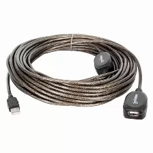 Cable Usb Extension Activa Manhattan (150958), Usb Macho A Usb Hembra, 20 M, Color Negro