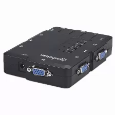 Switch Manhattan Kvm De 4 Puertos, 2 Usb,2 Vga (151269)
