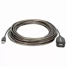 Cable Manhattan , Usb A Macho - Usb A Hembra, 10 Metros, (151573)negro