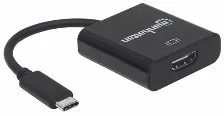 Adaptador Manhattan Usb-c 3.1 Macho - Hdmi Hembra, (151788) Negro