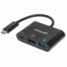 Docking Station Manhattan Docking Station Hdmi Convertidor Usb Tipo-c Usb A 1, Usb Tipo C 1