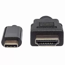 Adaptador De Vídeo Manhattan Cable Adaptador Usb-c A Hdmi, 1 M, Usb Tipo C, Hdmi Tipo A (estándar), Macho, Macho, Derecho
