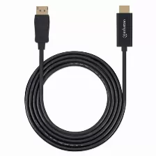 Cable Manhattan Displayport 1.1 A Hdmi 1.2, Full Hd, 60hz, 1 Metro, Negro