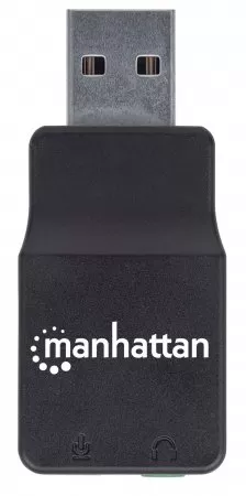 Adaptador De Audio Manhattan Usb A 2.1ch, 2 Conectores 3.5mm Audio/microfono (152754)