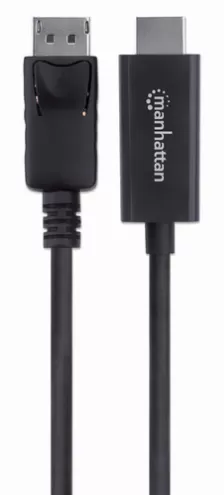 Cable Manhattan Displayport Macho - Hdmi Macho, 3 Metros, 4k,(153218) Negro