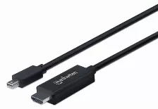 Adaptador Vídeo Manhattan Cable Mini Displayport A Hdmi 1080p Mini Displayport A Hdmi Tipo A (estándar), 1.8 M, Negro