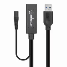 Extensor Manhattan 153768 15 M, Usb A A Usb A, 5000 Mbit/s, Negro