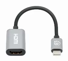 Adaptador De Video Manhattan, Usb-c A Hdmi, 5 Gbit/s, Gris