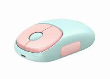 Mouse Ugreen Fun+, 5 Botones, 4000 Dpi, Rf Inalambrico + Bluetooth, 10 M, Rosa/azul