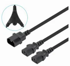 Cables De Poder Manhattan Macho, Hembra 250 V, 1.8 M, Negro