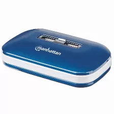 Hub Usb2.0 Manhattan 7 Puertos Dual C/adaptador De Corriente