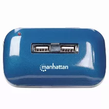 Hub Usb2.0 Manhattan 7 Puertos Dual C/adaptador De Corriente