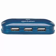 Hub Usb2.0 Manhattan 7 Puertos Dual C/adaptador De Corriente
