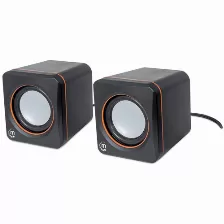 Bocinas Manhattan 2600, 2.0 Canales, Potencia 3 W, Alámbrico, Conector Usb, Color Negro, (piezas Unicas)