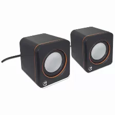 Bocinas Manhattan 2600, 2.0 Canales, Potencia 3 W, Alámbrico, Conector Usb, Color Negro, (piezas Unicas)
